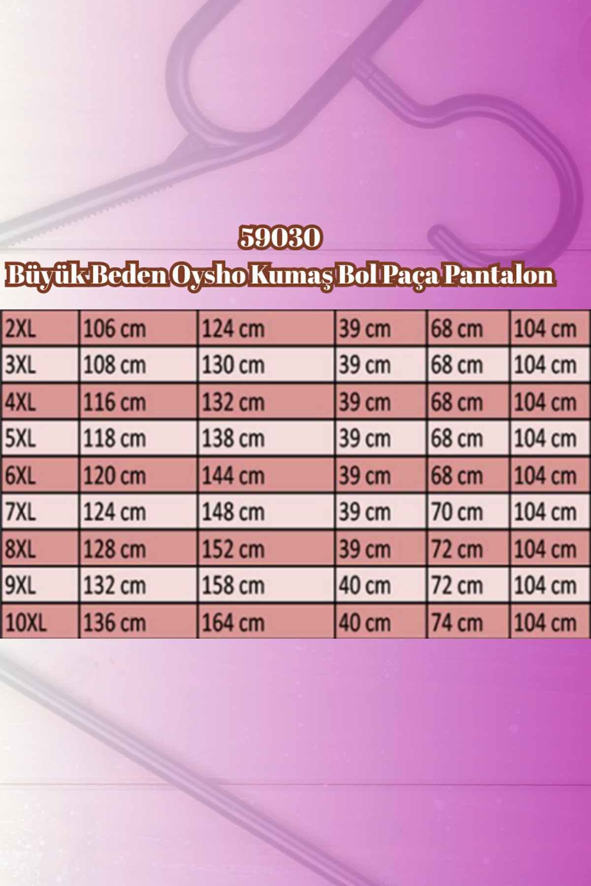 59030 Büyük Beden Düğmeli Fermuarlı Modal Pantolon - Siyah