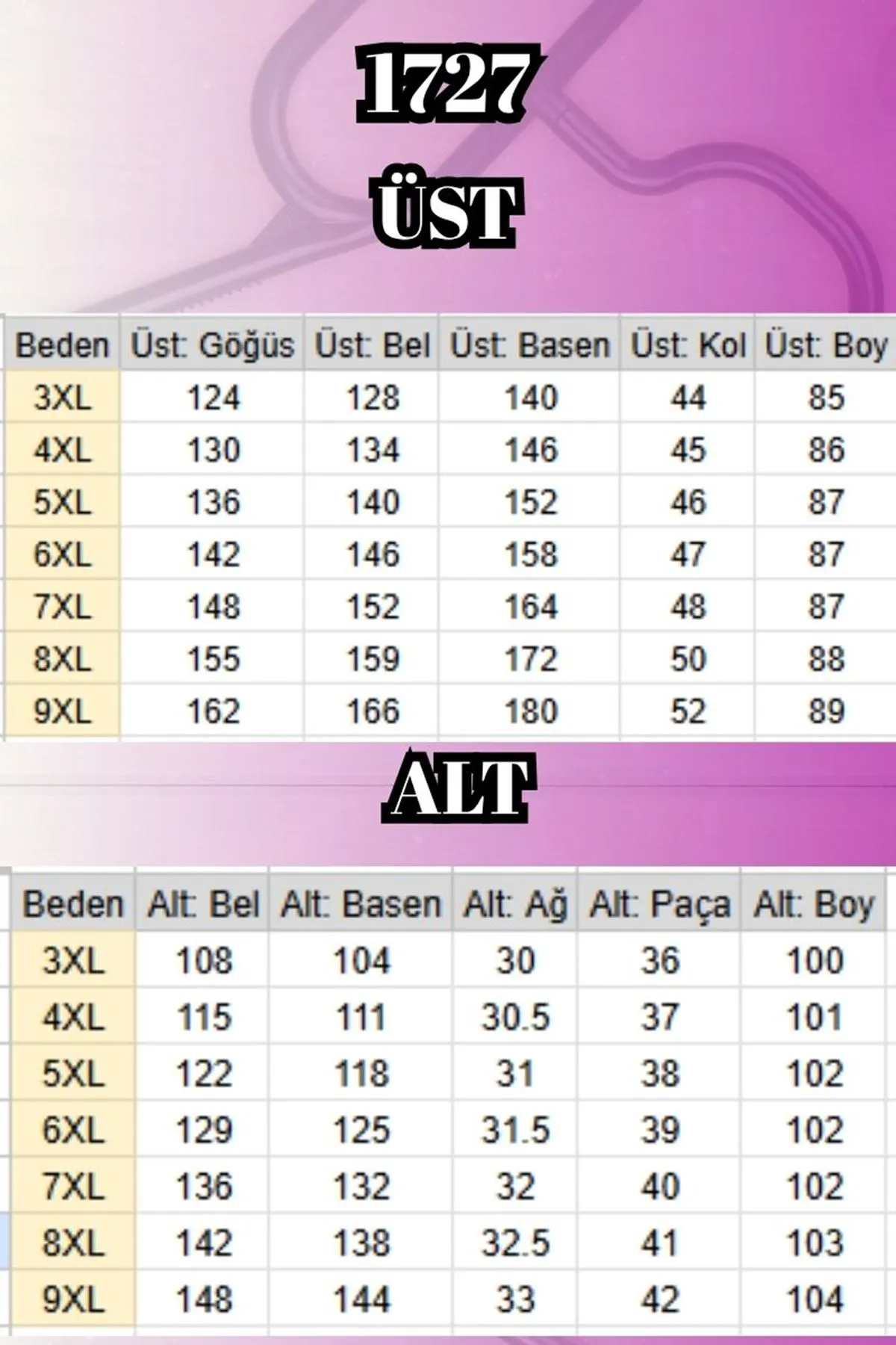 1727 Büyük Beden Uzunkol Tesettür Mayo Takım - Karışık Desen Laci-Laci