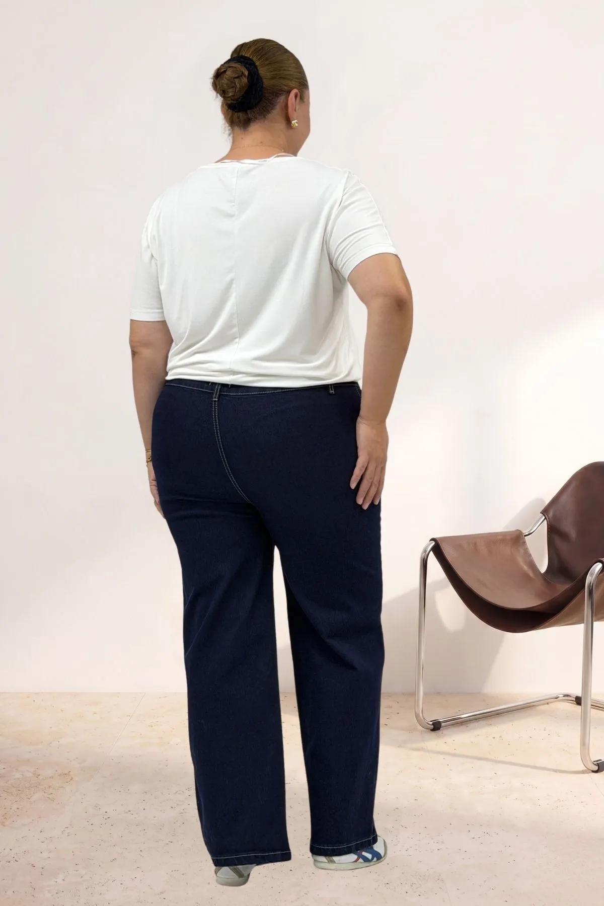5065 Cepsiz Borupaça Kot Pantolon - Koyu Lacivert