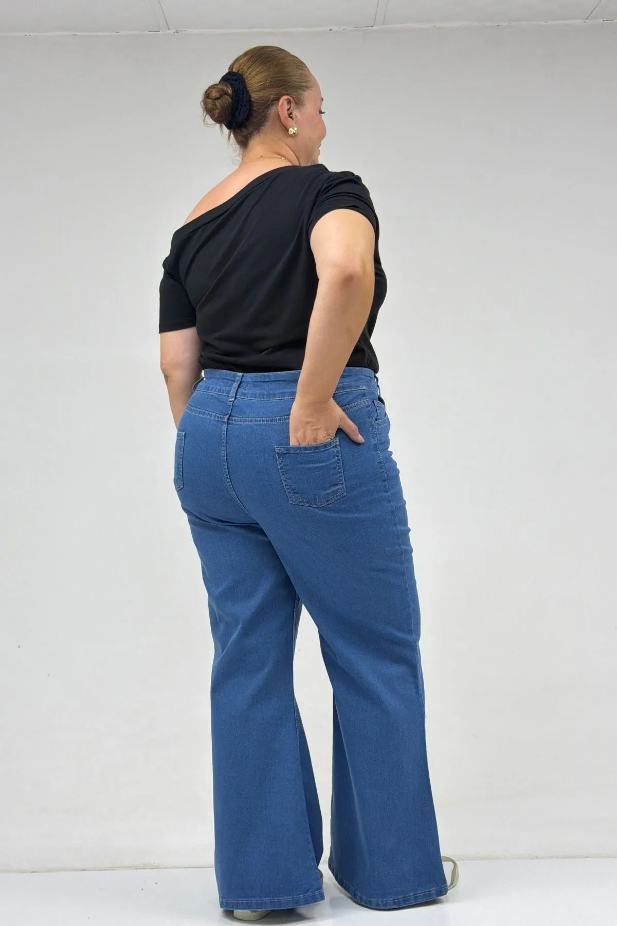 5061 Dikiş Detaylı Kot Pantolon - Mavi