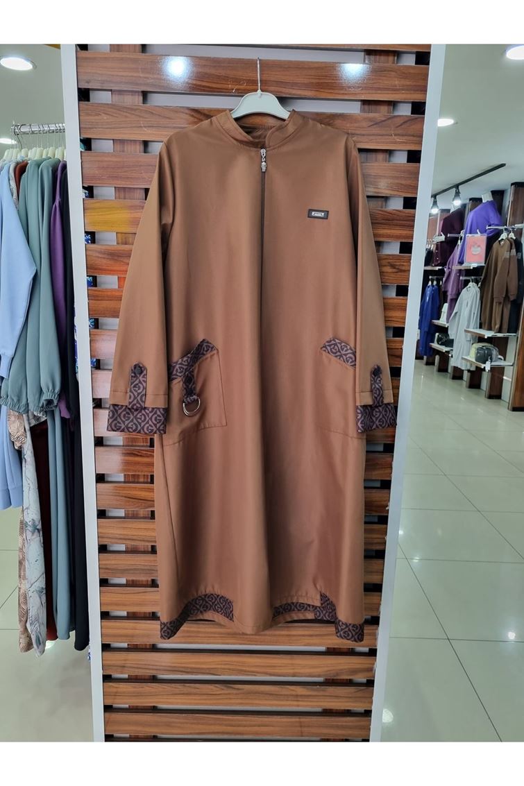 1893 Büyük Beden Nermin Bondit Kap-Acı Kahve