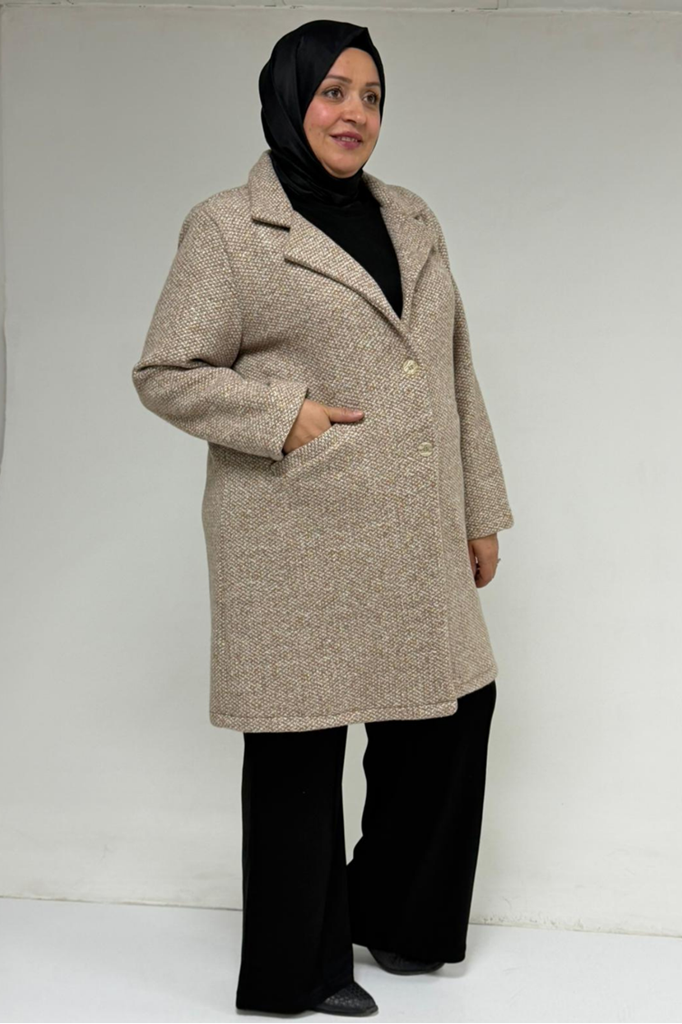 53052 Büyük Beden Rachel Kaban - Bej