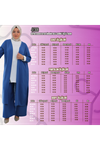 47306 Büyük Beden Kolu Garnili Keten Airobin Üçlü Takım - Haki