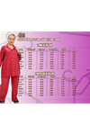 F-47811 Büyük Beden Önden Düğmeli Micro Süet Pijama Takım - Bordo