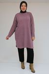 58156 Büyük Beden Basic Mir Tunik - Gül Kurusu