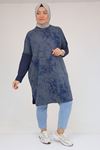 58164 Büyük Beden Basic Modal Tunik - Lacivert