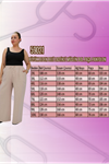 59021 Büyük Beden Beli Lastikli Müslin Bol Paça Pantolon - Siyah