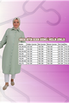 48058-E Büyük Beden Düğmeli Müslin Gömlek - Mürdüm